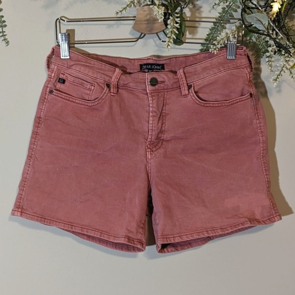 Dear John Chalk Pink Denim High Rise Shorts Size 30